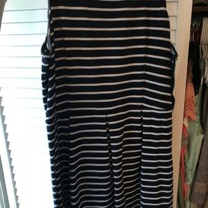 Navy and white stripped dress